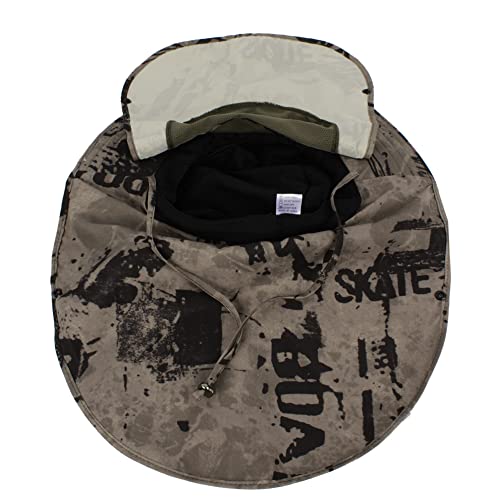 Unisex Outdoor Work Sunhat with Face Neck Flap UV Protection for Fishing Hiking Mountaineering Garden - color: Brown