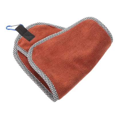 Fishing Towel with Carabiner Clip, Quick-Dry Cotton Outdoor Bait Towel for Camping, Hiking, and Ice Fishing Accessories