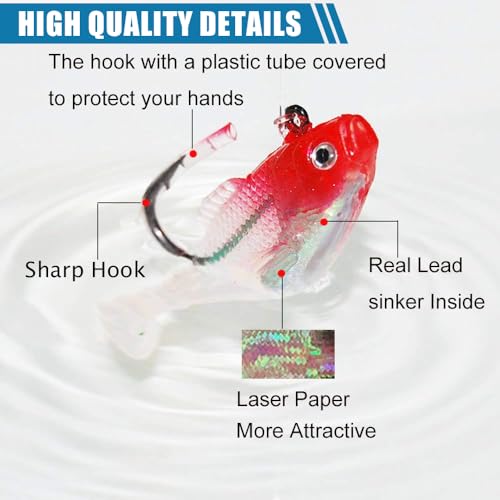 Rooster Bait Tail Fishing Lures Kit Spinner Baits Trout Lures Spoon Lures Bass Lures Hard Bait Bass Lures Crankbaits for Bass Pike Trout Salmon Crappie Walleye Fishing - color: 36pcs Fishing Lure Set