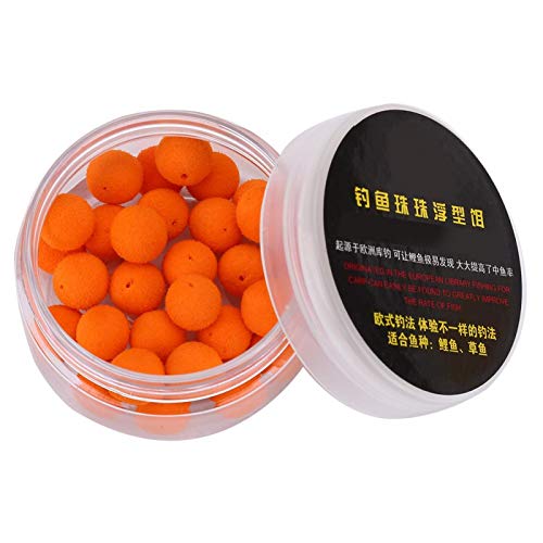 Floating Lure, 30Pcs/Lot Carp Fishing 10/12mm Foam Pop Up Soft Pellets Baits Fishing Bait Eggs - color: Orange(Sweet Potato) 10MM