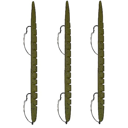 Delong Lures Fishing Lures, Made in America, Pre-Rigged Weedless Bass Lures for Fishing, Segemented Soft Platisc Fishing Bait, Fishing Worm Lure, Fishing Tackle Kit - color: Green Pumpkin