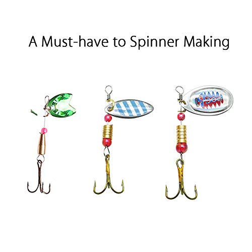 Dr.Fish Brass Lure Bodies for Spinner Making, Lure Making Supplies Parts Acessories for in-line Spinnerbaits Freshwater Fishing Lure Weights - color: 30pcs Bullet Shape/0.2*0.5"