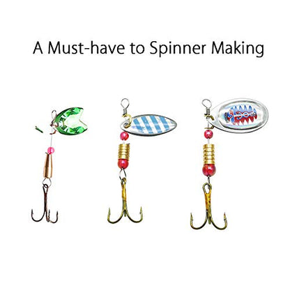 Dr.Fish Brass Lure Bodies for Spinner Making, Lure Making Supplies Parts Acessories for in-line Spinnerbaits Freshwater Fishing Lure Weights - color: 30pcs Bullet Shape/0.2*0.5"