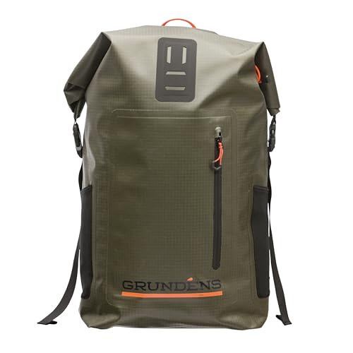 Grundéns Wayward Roll-Top Backpack – Fully Waterproof Fishing & Adventure Gear Pack, 38L, Deep Depths