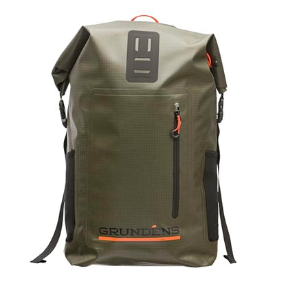 Grundéns Wayward Roll-Top Backpack – Fully Waterproof Fishing & Adventure Gear Pack, 38L, Deep Depths