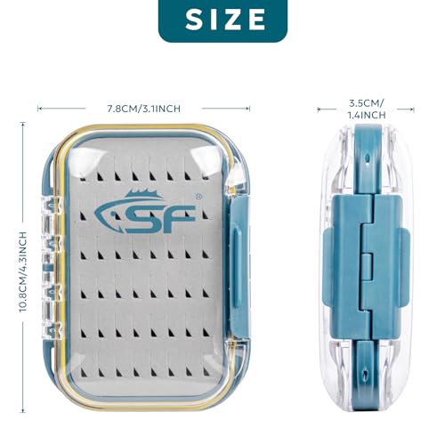 SF Small Waterproof Fly Box Double Sided Floating Fly Fishing Case Storage For Nymph Wet Dry Fly Flies Easy Grip Foam 3packs - style: Easy Grip Foam-small-3pcs