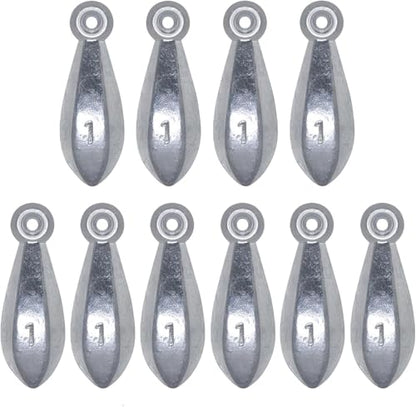 Fishing Weights Sinkers Bank Fishing Lead Sinkers Bullet Fishing Weights Ocean Saltwater Surf Fishing Gear Fishing Assortment 1oz 2oz 3oz 4oz - style: 1oz-10pcs