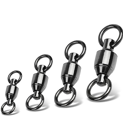 Fishing Barrel Swivels Saltwater Small Ball Bearing Swivel Heavy Duty Stainless Steel Swivels Freshwater Fish Tackle - size: Size8 (260lb) 20 Pack
