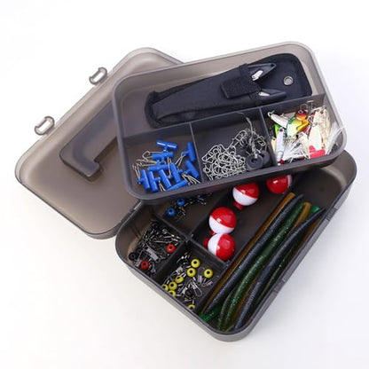 Double Layers Lure Organizers with Removable Dividers Tool Box Baits Separator Fishing Tackle Lure Storage Tray Double Layers Tackle Storage
