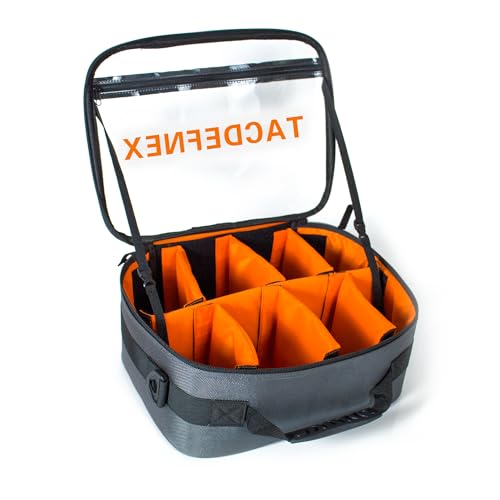 Waterproof Fishing Reel Case with 8 Shockproof Compartments – Portable Tackle Organizer for Spinning, Baitcasting, Spincast & Fly Reels Holds more than 10 Reels