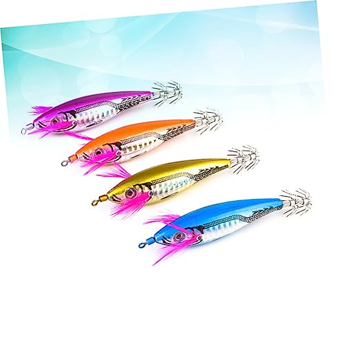 Outanaya 4Pcs Fishing Lures Durable Fishing Baits for Adults Random Colors for Freshwater and Saltwater Fishing Essential Fishing Tools for Enthusiasts