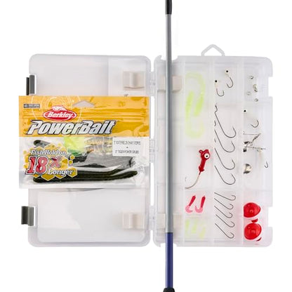 Shakespeare Catch More Fish Spincast Reel and Fishing Rod Combo with Kit - color: Lake/Pond - Grey, style: 2024 Model