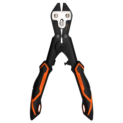 danco Lunar-I 8" Fishing Hook and Wire Cutter, Mini Bolt Cutter, Spring Loaded, Small Heavy Duty Wire/Cable Cutter, Saltwater Resistant, Cuts Hooks, Wire, & Cables | Spring Loaded with Rubber Grips