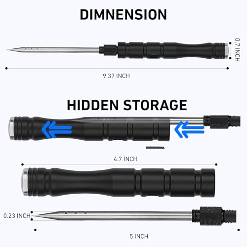 GOLDEN J Fish Venting Tool for Saltwater Fishing | Modular Design with Hidden Storage & Stainless Steel/Aluminum Build, Relieves Deep Sea Fish Pressure for Healthier Release - size: Large