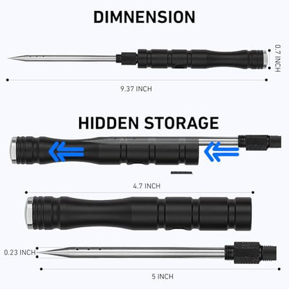 GOLDEN J Fish Venting Tool for Saltwater Fishing | Modular Design with Hidden Storage & Stainless Steel/Aluminum Build, Relieves Deep Sea Fish Pressure for Healthier Release - size: Large