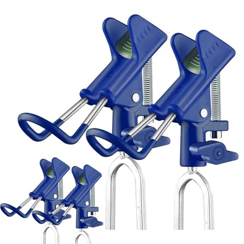 Fishing Rod Holder for Ground, 2/4pcs Fishing Pole Holders for Ground, Bank Fishing Rod Holder with 360° Adjustable Extra Long Drill Stake Rod Stand for Catfish, Beach, Shore and Mud, Men's Gift - color: Blue -4 Pack