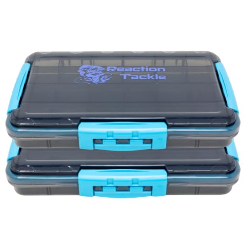 Reaction Tackle Premium Tackle Trays, Water Resistant Fishing Tackle Box Organizers with Triple Clip Closure, Removable Dividers and Clear View Design - 3600 (2-Pack) - size: 3600 (2-Pack)