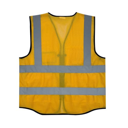 Fishing Vest - Work Vest for Men V Neck Zip Up Lightweight Breathable Sleeveless Utility Jackets Mesh Outwear Vests 2026 - color: 04# Yellow