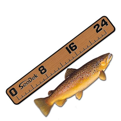 USATuff SeaDek EVA Foam Fish Measuring Ruler for Boat, Fishing, Kayak | Adhesive Backing Peel & Stick - 24" Mocha-Black - color: Mocha-Black, style: 24 inch