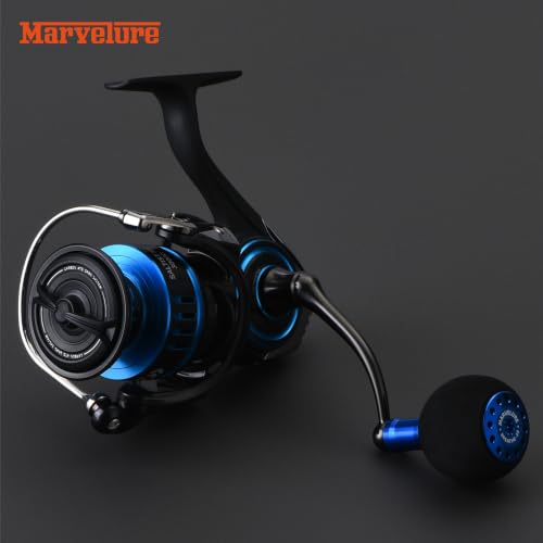 Comfort EVA Power Knob 1.5'' (38 mm) Compatible for Shimano Stella Stradic Vanford, Daiwa Exist LT Tatula LT Fuego LT, Spinning Reel Handle Replacement Knob - color: Black Blue