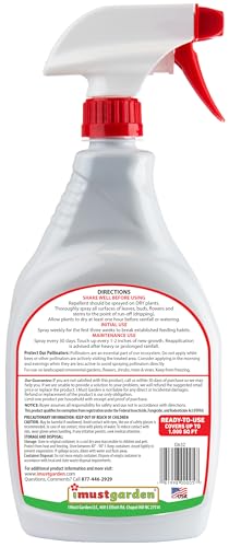 I Must Garden Deer Repellent: Spice Scent Deer Spray for Gardens & Plants – Natural Ingredients – 32oz Ready to Use - size: 32 Fl Oz (Pack of 1)