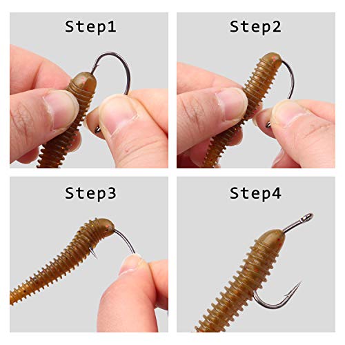 Carp Fishing Hooks- 120pcs Barb Curved Shank Carp Hooks Circle Fish Hooks Freshwater Saltwater for Hair Rigs Carp Fishing Tackle - size: 4# 120pcs