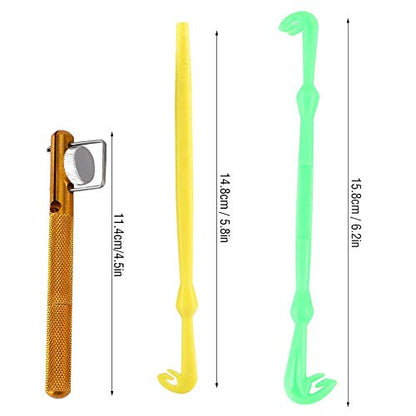 Zerone Fishing Knot Tool Set, 9 Pack Aluminum Alloy Stainless Steel Hook Tying Device Remover for Small Hooks Easy Carry Fishing Gear