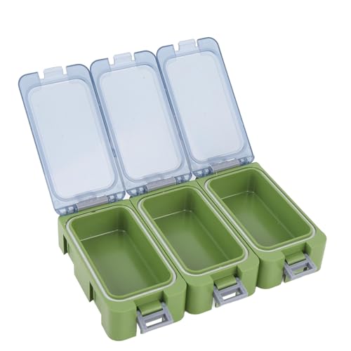 Alomejor Small Tackle Box, Luminous Fishing Tackle Organizer with Transparent Window and Safety Locks for Kayak Bank Fishing (PP Material) - color: Green