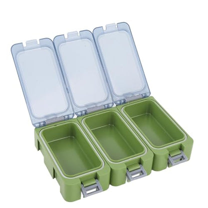 Alomejor Small Tackle Box, Luminous Fishing Tackle Organizer with Transparent Window and Safety Locks for Kayak Bank Fishing (PP Material) - color: Green