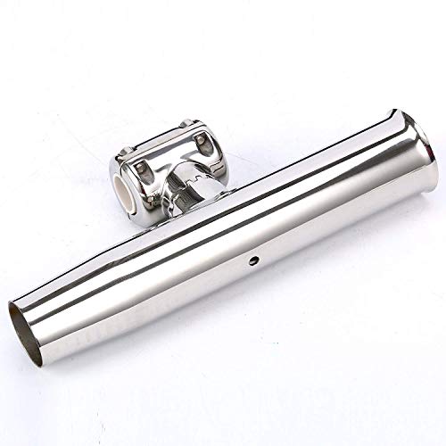 Amarine Made 4-Pack Stylish Stainless Steel Clamp on Fishing Rod Holder for Rails 7/8" to 1"