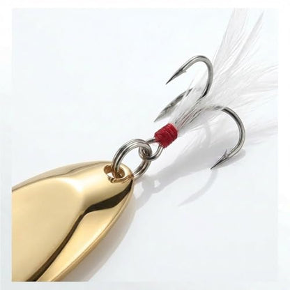 Fishing Spoons Lures for Bass Trout Salmon, 1/5oz Sliver Metal Spoon Lures for Saltwater Freshwater, 10Pcs Casting Spinner Bait Set with Durable Hooks for Lakes Rivers & Surf Fishing - color: Gold Tone Fishing Spoons 1/5oz,5 Pcs