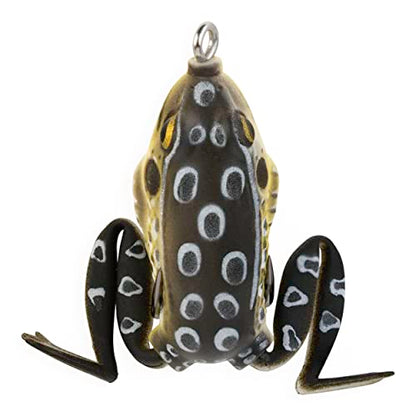 LUNKERHUNT Frog Lure for Bass Fishing | Pocket Frog Fishing Lure 1.75 Inch | Topwater Fishing Lures, Soft Hollow Body, Weedless Hooks for Trout, Pike in Saltwater and Fresh Water - style: Croaker