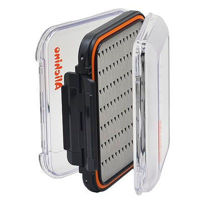 Alichino small fly box for fly files ice jig box fly box for fly fishing (grey foam insert) - size: Small 4.9 * 4 * 1.6 Inch
