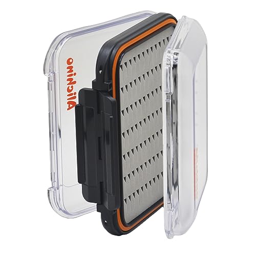 Alichino small fly box for fly files ice jig box fly box for fly fishing (grey foam insert) - size: Small 4.9 * 4 * 1.6 Inch
