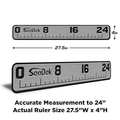 USATuff SeaDek EVA Foam Fish Measuring Ruler for Boat, Fishing, Kayak | Adhesive Backing Peel & Stick - 24" StormGray-Black - color: StormGray-Black, style: 24 inch