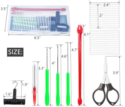 Baiting Needle for Carp Bait Rig: 8-in-1 Hair Rig Making Tool Kit Carp Fishing Equipment