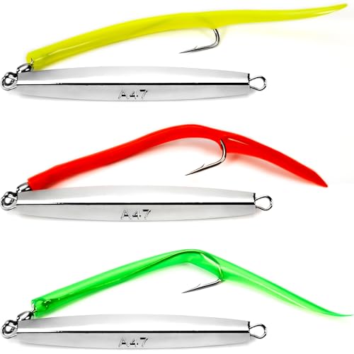 Diamond Jigs Saltwater Fishing Lures Sinking Metal Spoons, Casting Trolling Jigging Lures Bottom Surf Fishing Jigs for Bluefish, Striped bass, Tuna, Salmon, Deep Sea, Ocean - color: 4 oz - 2 Pcs