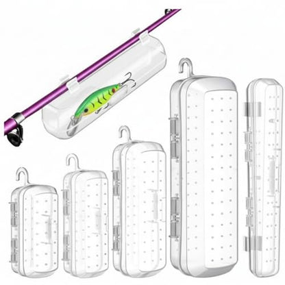 LemonRoad 5 Pcs Fishing Hook Cover Fishing Lure Covers Set Lure Wrap with Vent Holes, 5 Sizes Rod Hook Protection Multiple Bait Storage Attachments for Freshwater Saltwater Gear