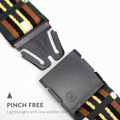 Arcade Belts A2 Unisex Adventure Belt: Heavy Duty Stretch, Metal Free Buckle - color: Keyah - Jalapeno/Bay, size: Standard (Up to 40"); 1.5" Wide