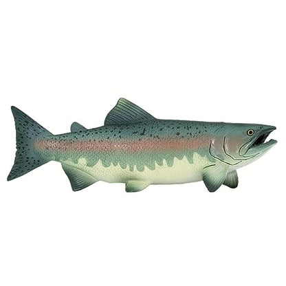 Safari Ltd. Salmon Fish Figurine - Detailed 7" Plastic Model Figure - Fun Educational Play Toy for Boys, Girls & Kids Ages 3+