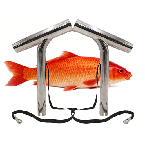 2 Pack Fishing Rod Holders for Kayak & Boat, 360° Swivel Clamp Rod Holder with Enlarged Base, Fits Round Square Tubes, Jon Boat, Canoe, Fishing Accessories - color: Silver