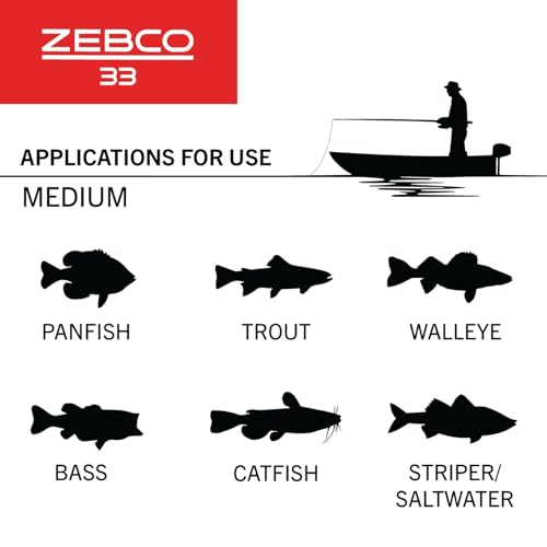 Zebco 33 Spincast Reel and Fishing Rod Combo, 6-Foot 2-Piece Fiberglass Rod with EVA Handle, Quickset Anti-Reverse Fishing Reel with Bite Alert - style: 6 Foot - Spincast - Silver/Black