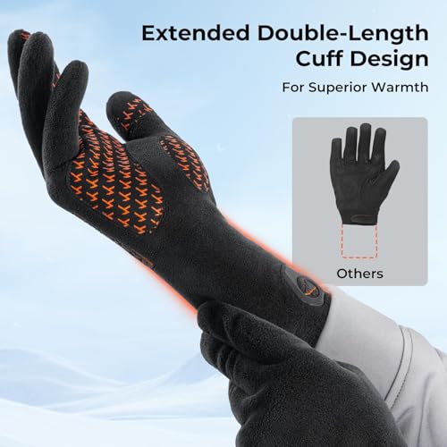 KastKing HydroSense Waterproof Fishing Gloves, 100% Waterproof and Breathable Cold Weather Fishing Gloves, Ideal for Ice Fishing, Winter Fishing & Outdoor Winter Sports, Fishing Gloves Men Women