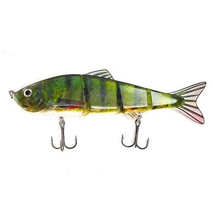 10in Multi Jointed Swimbait Fishing Lures Bait,4 Segment Big Giant Sinking Fishing Bass Lures,Crankbaits Swimbaits with Treble Hook - color: 10in,4.76oz-Color I