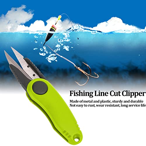 Pilipane Shrimp Shaped Fishing Line Scissors, Folding Fishing Tackle Scissors Shrimp Shape Multifunction Convenient Fishing Line Cutter Foldable Tackle for for Accurate Cuts (Yellow)