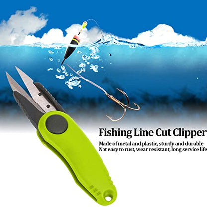 Pilipane Shrimp Shaped Fishing Line Scissors, Folding Fishing Tackle Scissors Shrimp Shape Multifunction Convenient Fishing Line Cutter Foldable Tackle for for Accurate Cuts (Yellow)