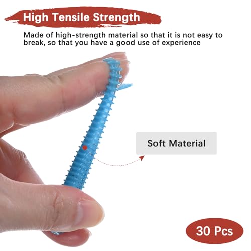 Soft Fishing Lures - Paddle Tail Swim Bait for Bass, Trout in Saltwater & Freshwater - Rigged with Hooks - Durable ABS Plastic - color: BLue, size: 2.95"