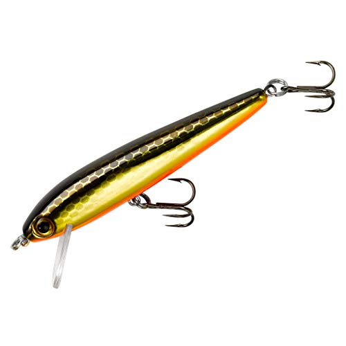 Rebel Lures Tracdown Minnow Slow-Sinking Crankbait Fishing Lure - Great for Bass, Trout and Walleye - color: Slick Gold Minnow, size: 2 1/2 in, 5/32 oz