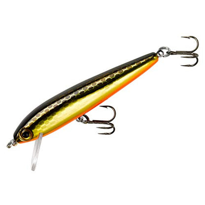 Rebel Lures Tracdown Minnow Slow-Sinking Crankbait Fishing Lure - Great for Bass, Trout and Walleye - color: Slick Gold Minnow, size: 2 1/2 in, 5/32 oz