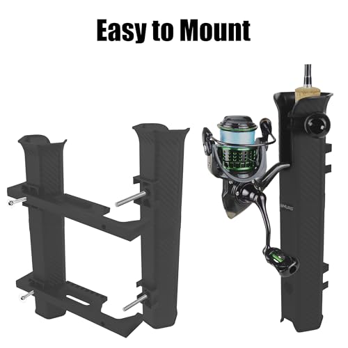 Fishing Rod Holder, Rod Holder Rack with 6-Inch Ball Bungee Cords and Screws – Portable Fishing Pole Holders Rack for Boats, Yachts, Kayaks, Garages, Coolers, Trailers, Trucks, and Wall Mounting